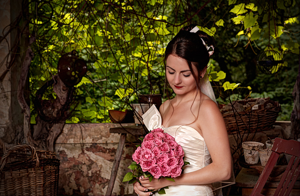 Hochzeitsfotografie Borna Braut romantisch Brautstrauß